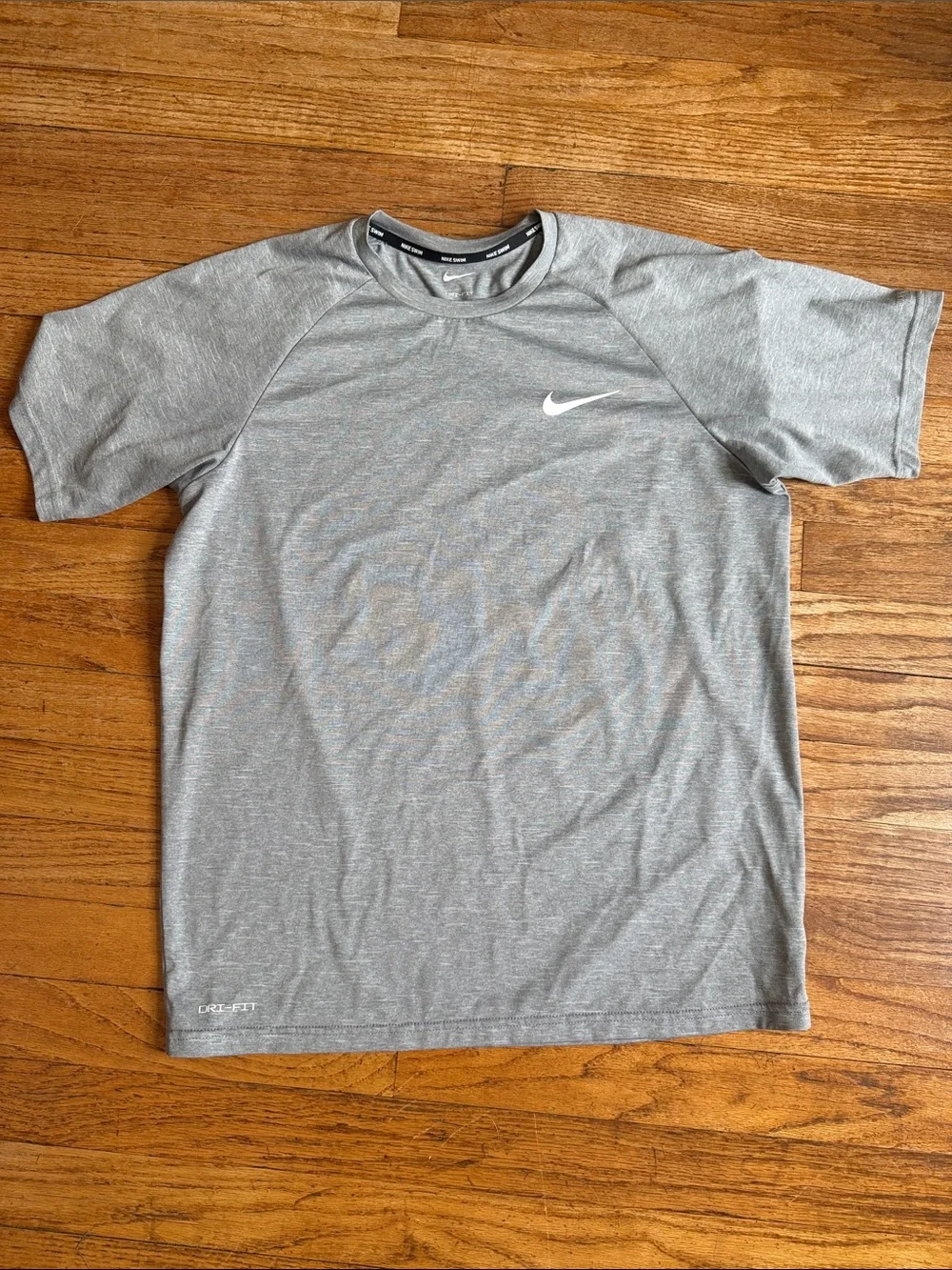 Nike Gray Short-Sleeve Performance Swim Tee